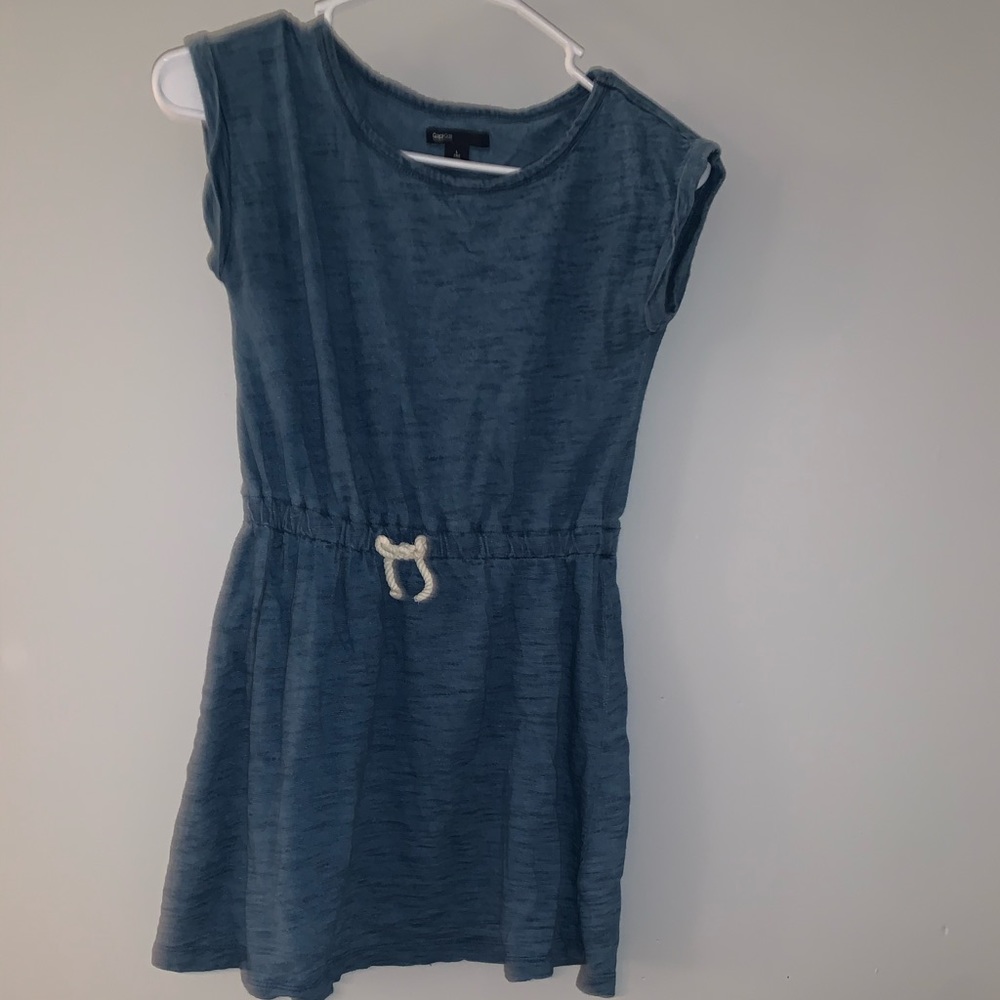 GAP blue kids dress with tie on front